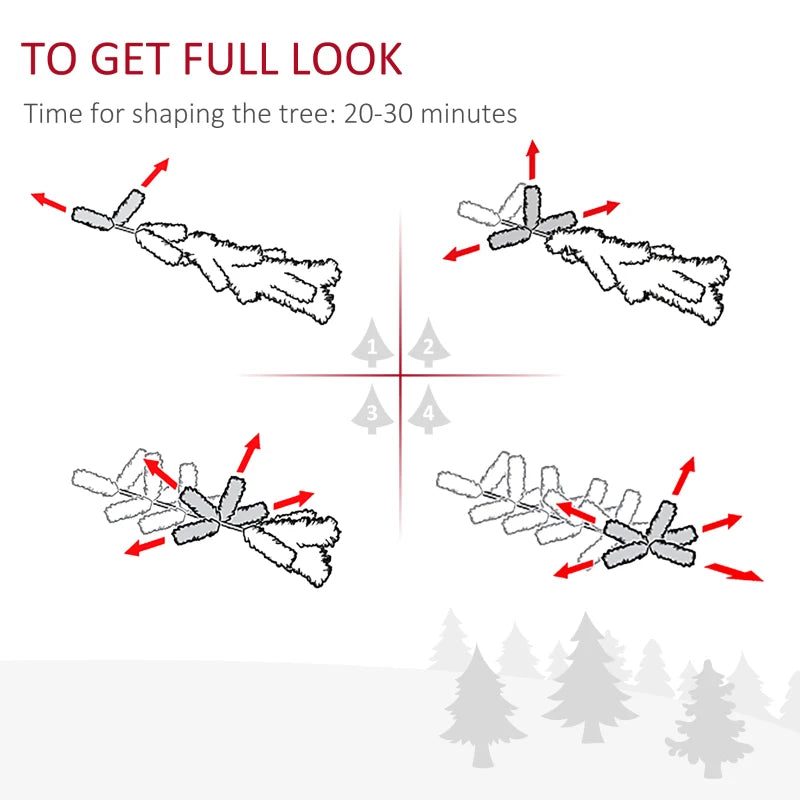 6FT Prelit Artificial Pencil Christmas Tree with Warm White LED Lights & Red Berries - Festive Holiday Home Decoration