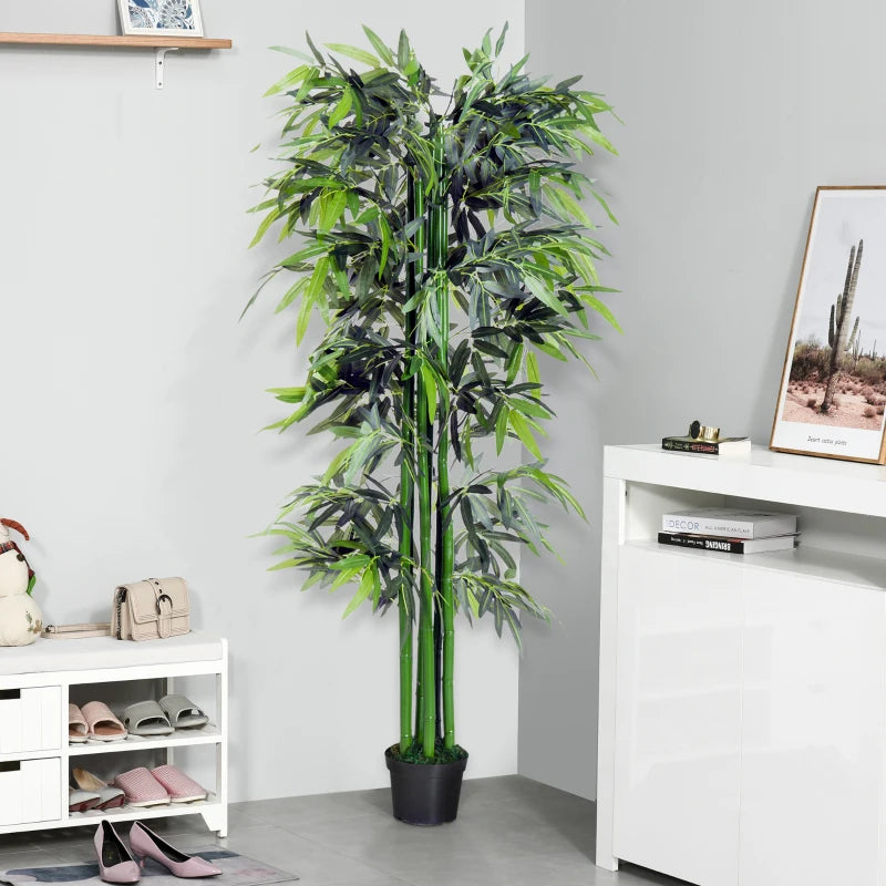 6ft Artificial Bamboo Tree Plant in Pot for Home Office Indoor Decor 1.8M