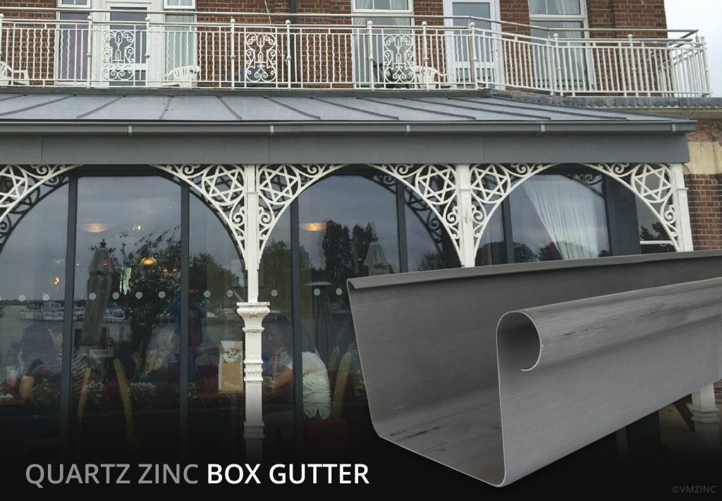Quartz Zinc 120mm Box Gutter Fascia Bracket
