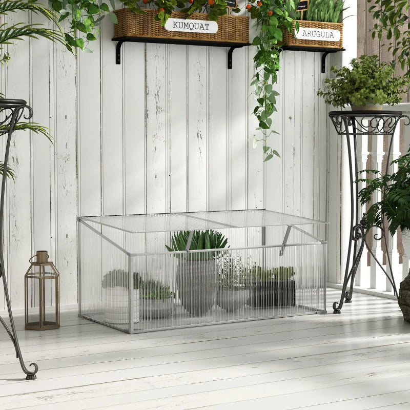 Green Polycarbonate Mini Greenhouse 99x60x44 cm