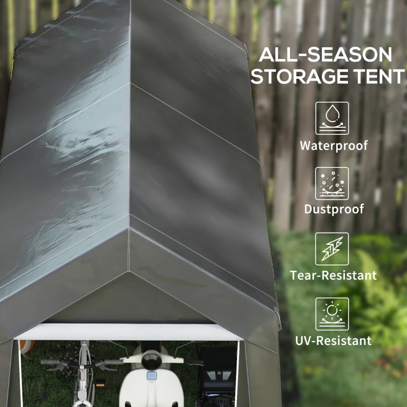 Grey Portable Outdoor Shed