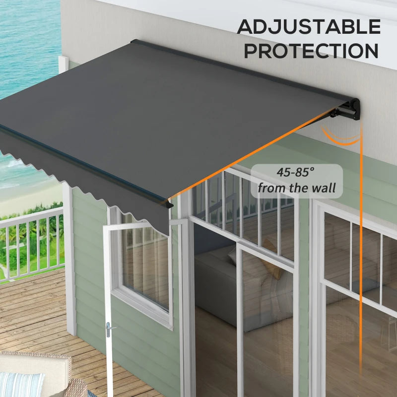 3m x 2m Dark Grey Electric Awning Canopy