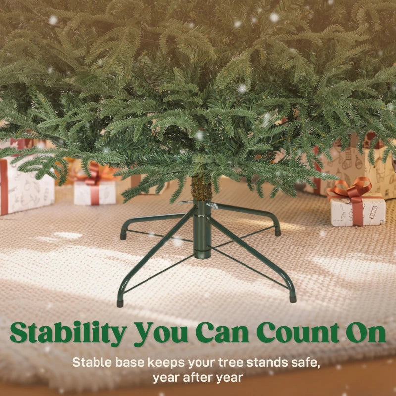 7ft Full Spruce Christmas Tree - Realistic Dense Tips, Easy Assembly, Lush Green Holiday Decor