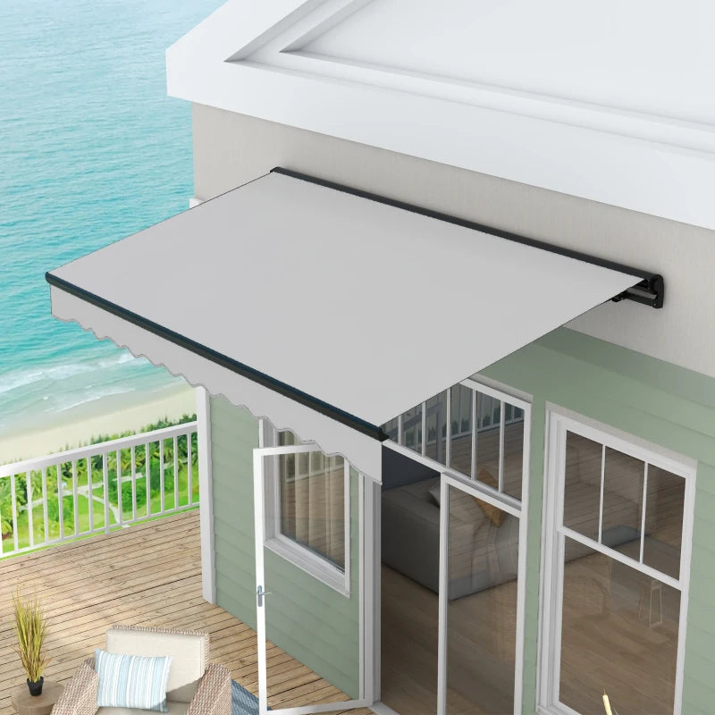 Light Grey 2.5m x 3.5m Electric Retractable Awning