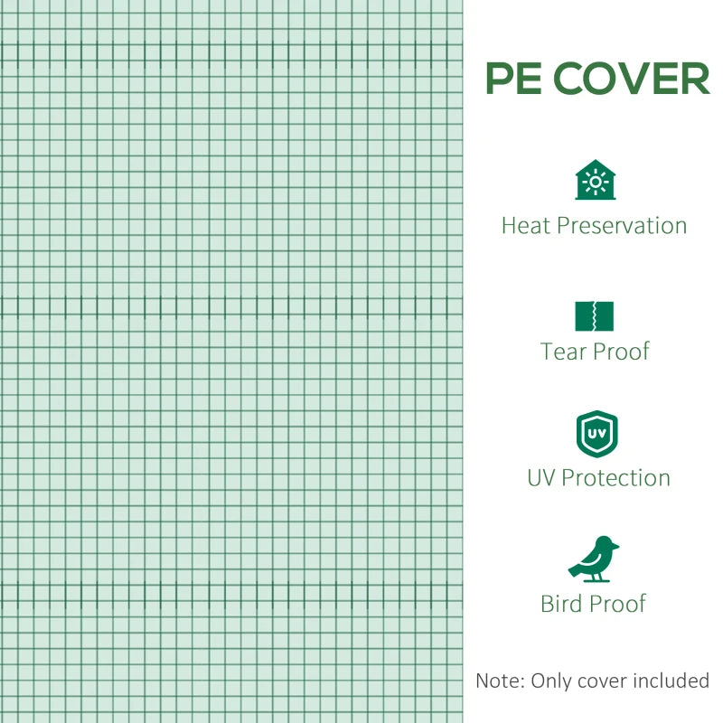 Greenhouse PE Cover for 3x2x2m Tunnel Greenhouse - Winter Garden Plant Protection
