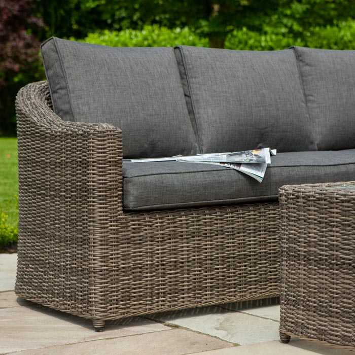 Outdoor Corner Sofa Set Natural Weave