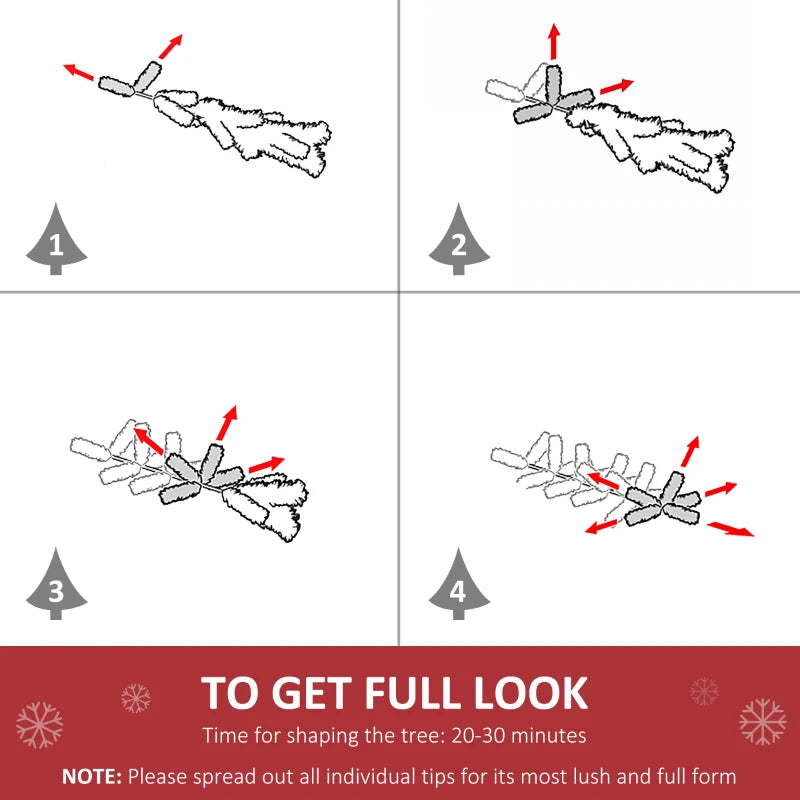 5FT Pre-Lit Fibre Optic Christmas Tree with Multi-Colour Lights & Tree Topper - Perfect Holiday Décor for Xmas