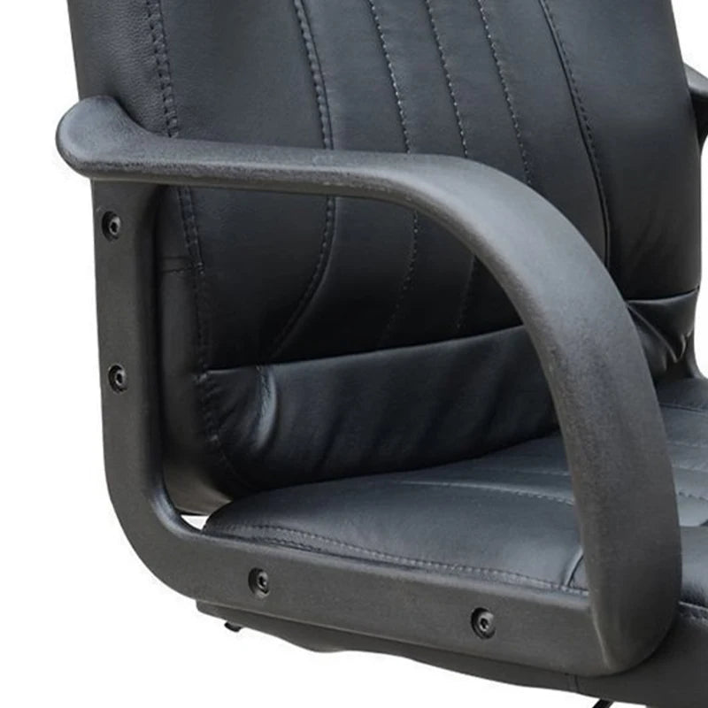 Swivel Executive Office Chair PU Leather Computer Desk Chair Adjustable Height with Wheels Black