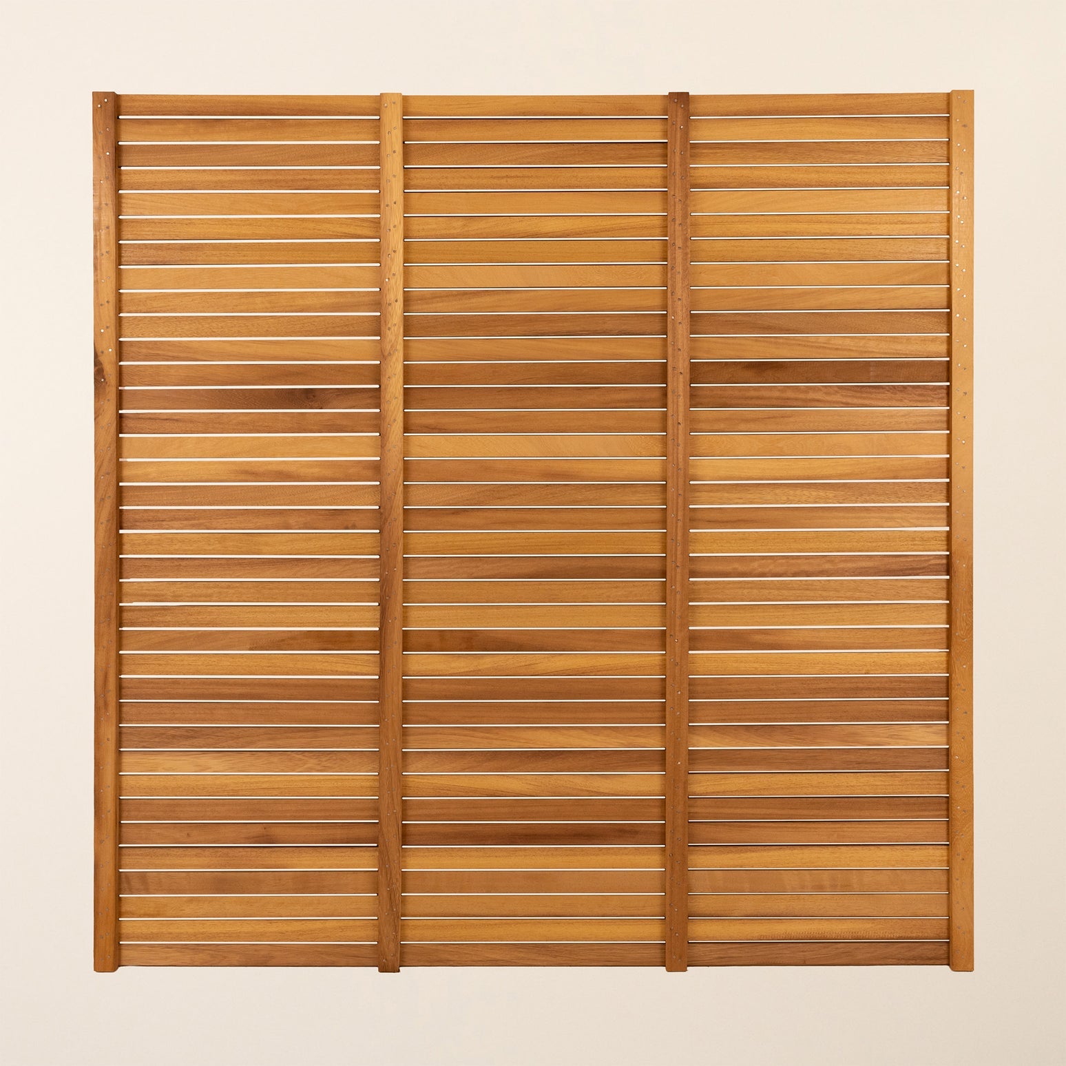 Iroko Timber Slatted Fence Panels with 6mm Spacing – Premium Hardwood Outdoor Fencing