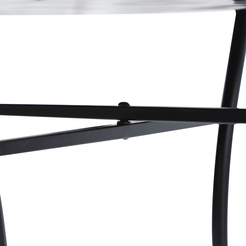 Blue Mosaic Round Bistro Table - Outdoor Patio Furniture