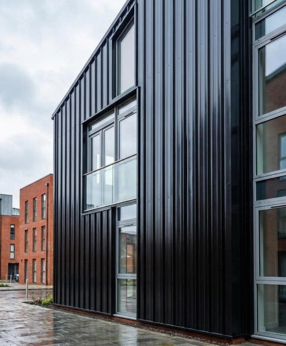 32/1000 Box Profile Polyester Paint Coated 0.5mm Metal Roof Sheet Black