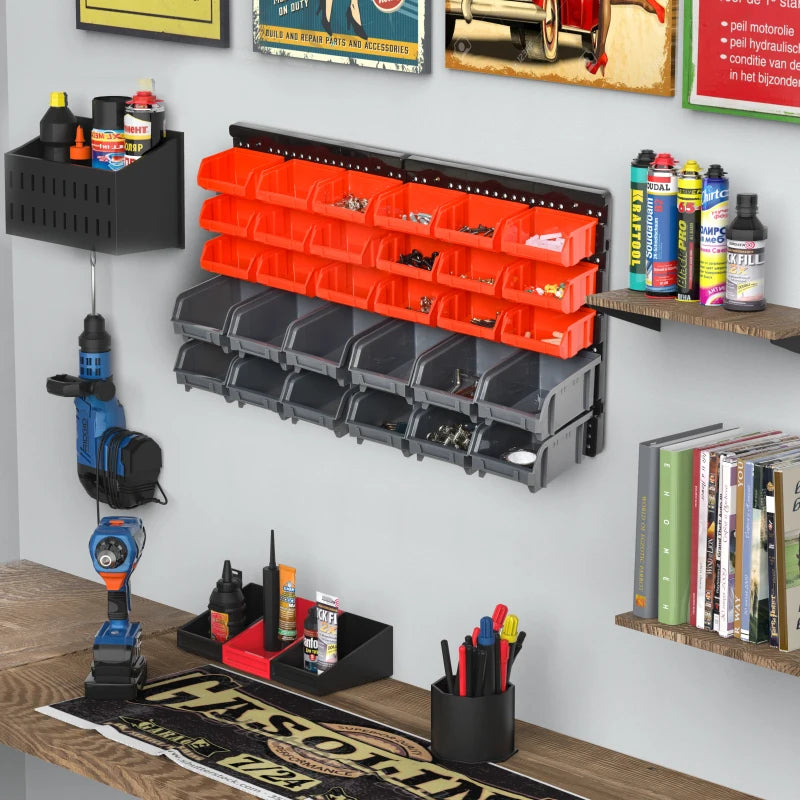 Efficient Wall Storage for Tools and Screws