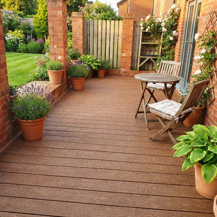 Ambideck 5m Double Faced Woodgrain Composite Decking Board 148mm X 25mm