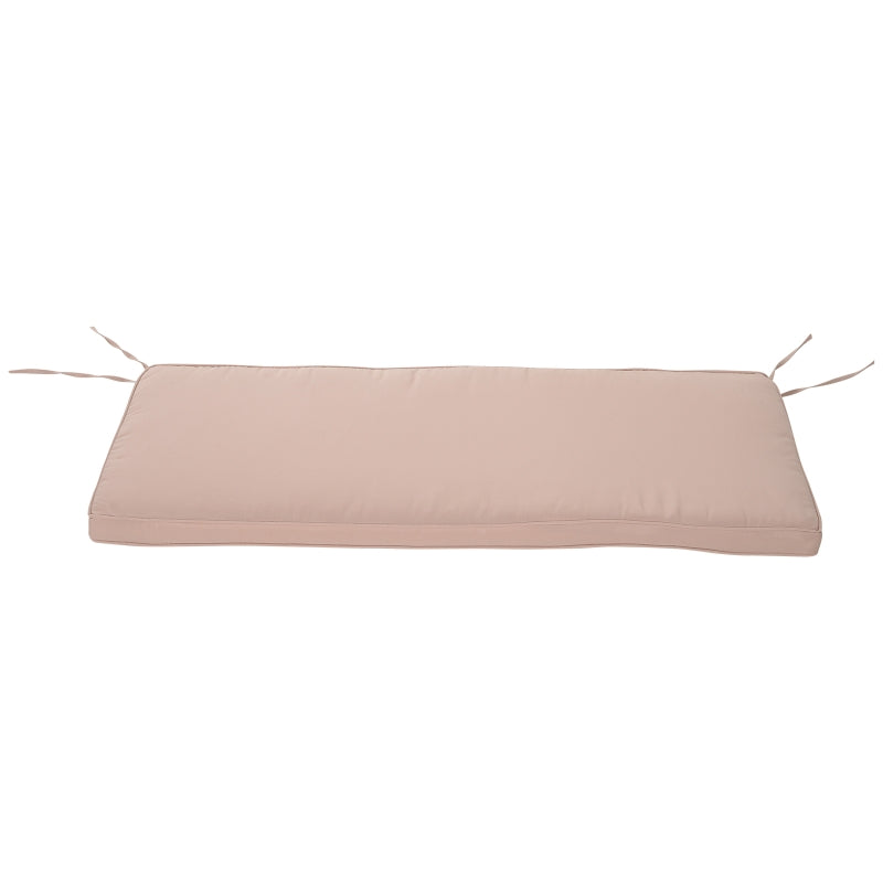 Beige 2-Seater Garden Bench Swing Seat Cushion, 110 x 46 cm
