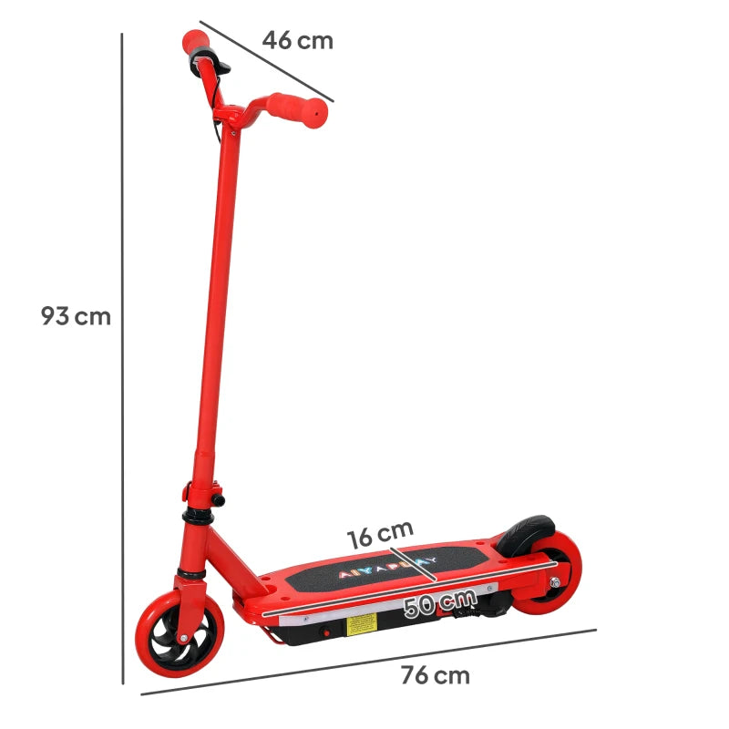 Electric Scooter for Kids Ages 6-14 with Colorful LED Lights Red