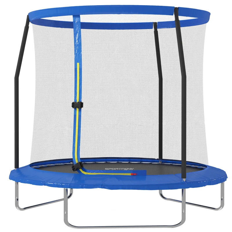 8ft Outdoor Trampoline with Safety Enclosure Net and Steel Frame for Kids