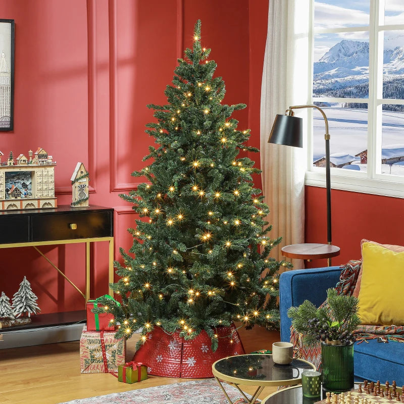 6ft White Light Artificial Christmas Tree - Pre-Lit, Realistic Look, Perfect for Holiday Decor, Easy Assembly, Indoor Use