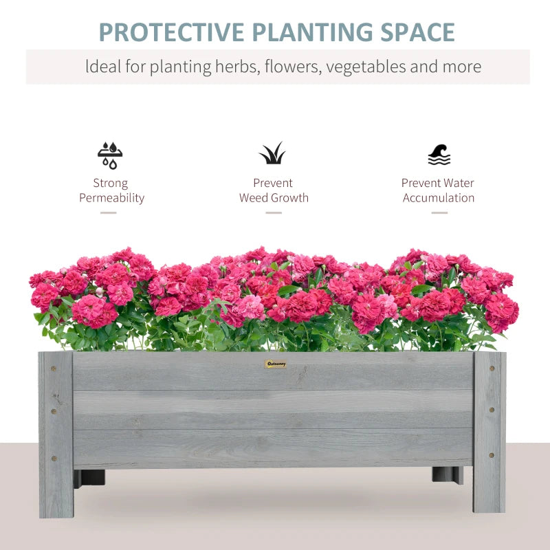 58L Garden Raised Bed Grow Container for Outdoor Plants