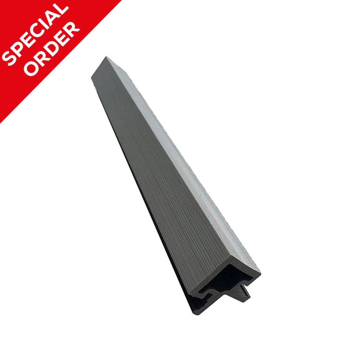 Composite Slatted Cladding External Corner Profile Trim 2200mm x 50mm x 50mm