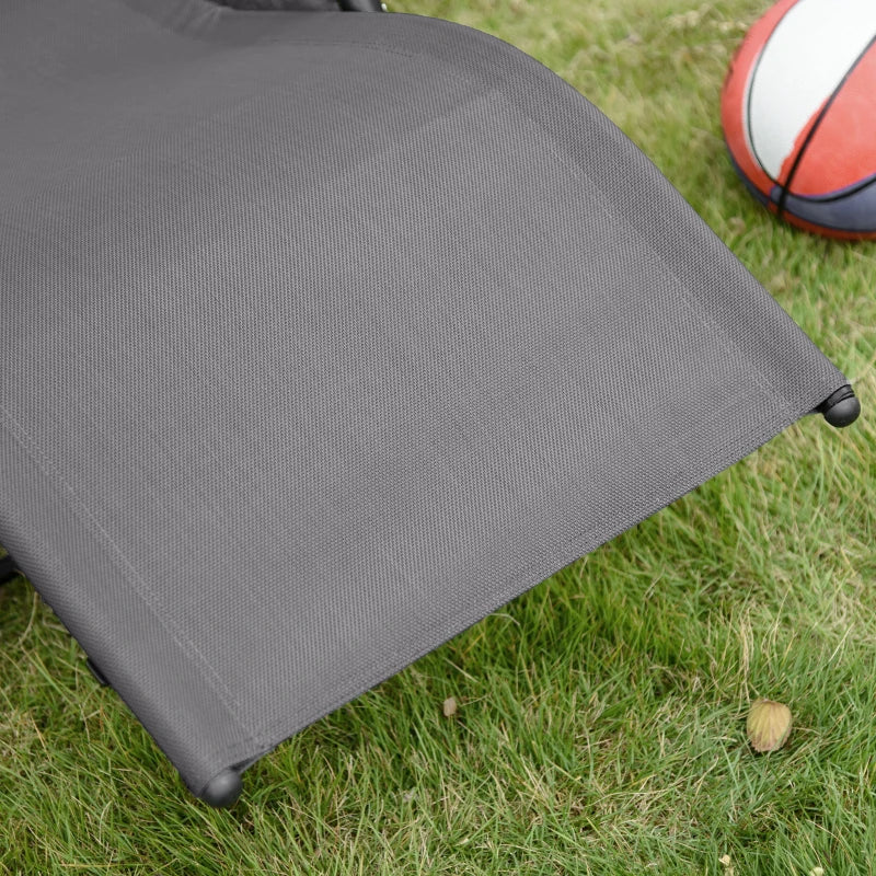 Grey Outdoor Rocking Chair Set with Mesh Fabric and Storage Bag