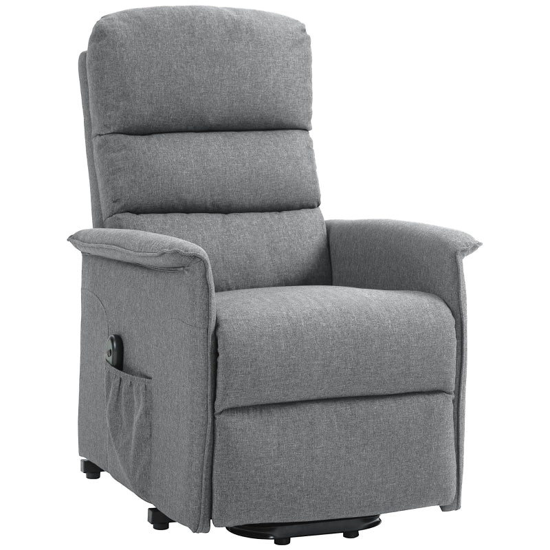 Electric Riser Recliner Armchair with Footrest in Grey - Comfortable and Stylish Seating Solution