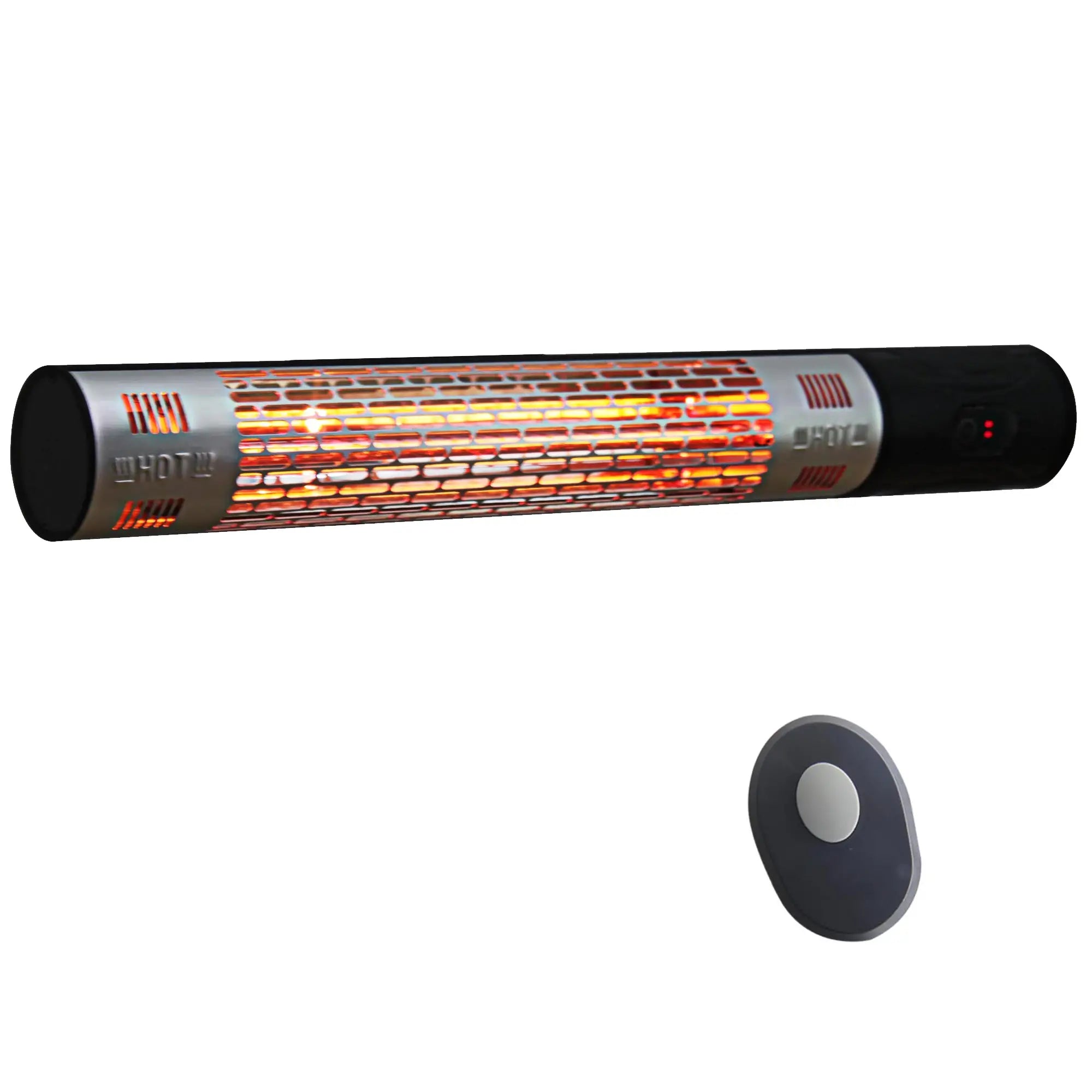 Wall Mounted Patio Heater - 1500W Electric Infrared Halogen Heater with Remote Control, Black