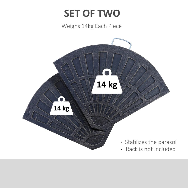 Bronze 28kg Resin Cantilever Parasol Base Set