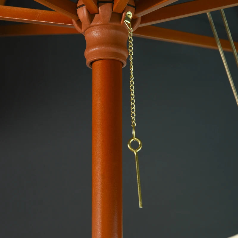 Dark Grey 3x3m Double Tier Patio Garden Umbrella Canopy