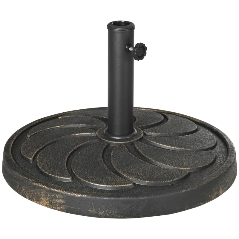 Bronze Round Garden Umbrella Stand Weight - 18kg