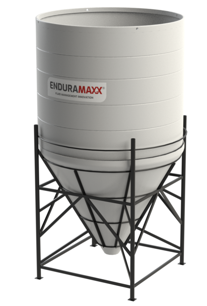 12,000 Litre Cone Tank With Painted Frame - 60 Degree - Natural - 1.5 SG - 2600mm Dia x 4355mm H