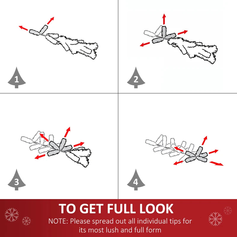 4FT Prelit Artificial Christmas Tree with Fibre Optic Star & LED Lights - Indoor Holiday Decoration for Parties - Green