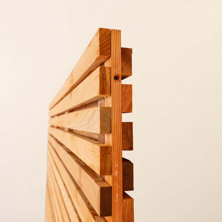 Canadian Cedar Slatted Fence Panels Double Sided – Premium Timber Garden Fencing Panels