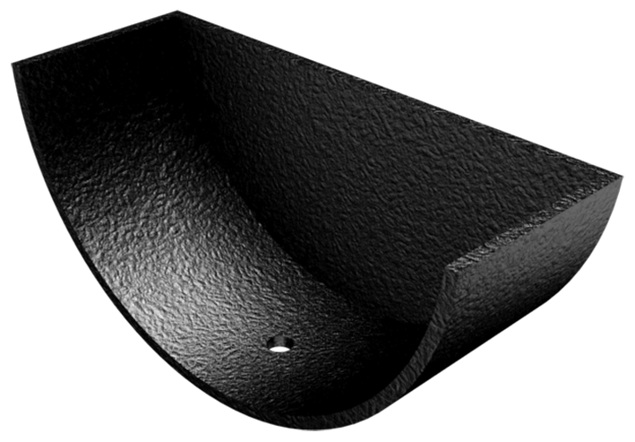 114mm Cast Aluminium Black External Stopend