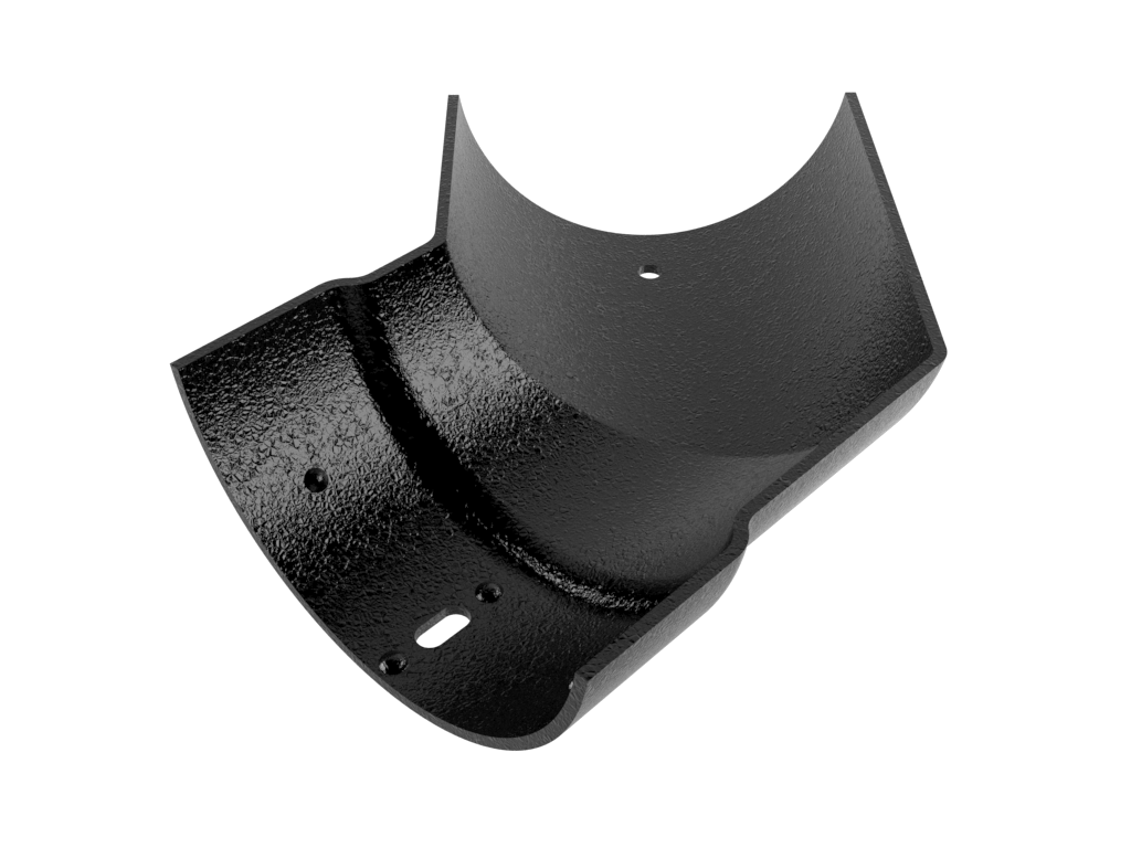 100mm Cast Aluminium 135 Degree External Angle - Black