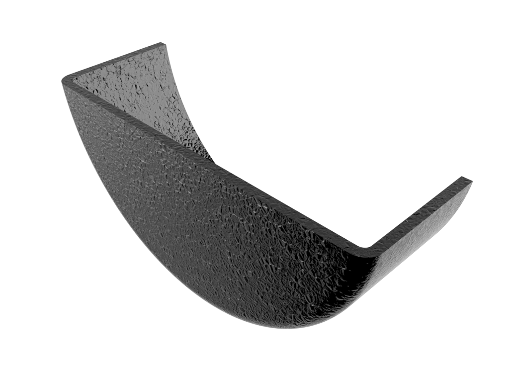 114mm Cast Aluminium Black Internal Stopend