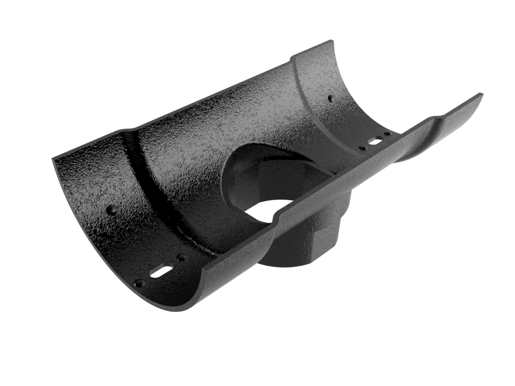 150mm Cast Aluminium Black 63mm Outlet