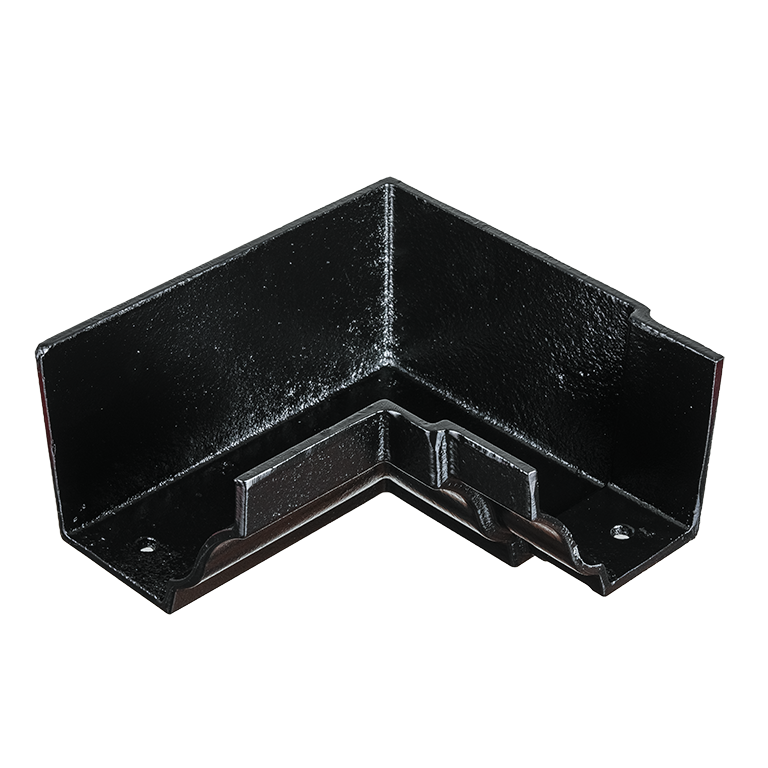 Cast Iron 6x4" Moulded Ogee Gutter 90 Degree Internal Angle Painted