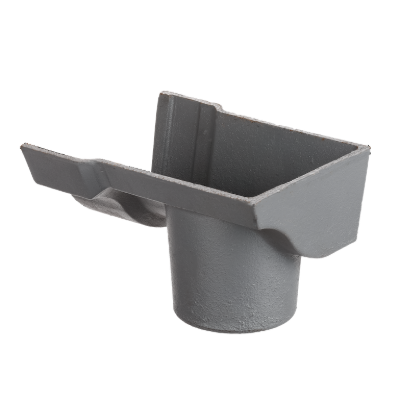 Cast Iron 5" Victorian Ogee Gutter Dropend Outlet 3" External Primed