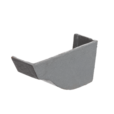 Cast Iron 5" Victorian Ogee Gutter Left Hand External Stopend Primed