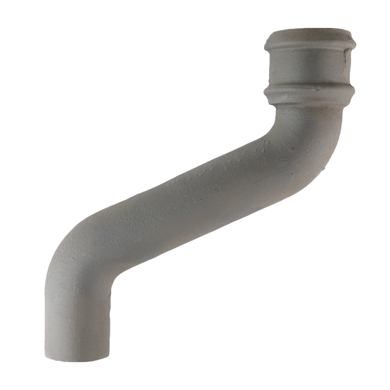 Cast Iron 2.5" Round Uneared Offset 12" Projection Primed