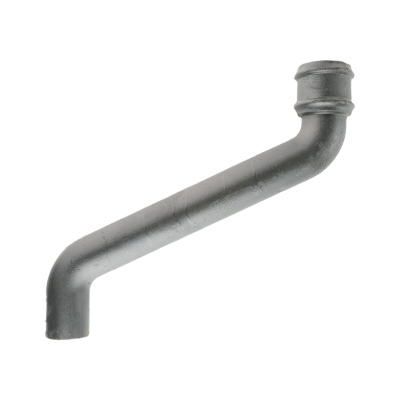 Cast Iron 3" Round Uneared Offset 15" Projection Primed