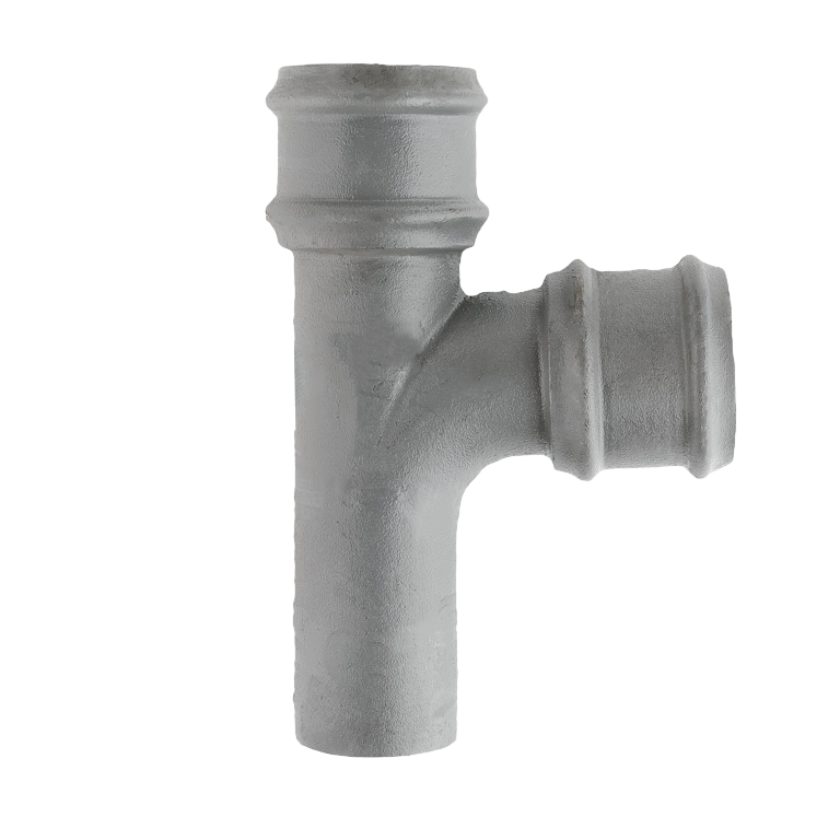 Cast Iron 2.5" Round Uneared 92.5 Degree Branch Primed
