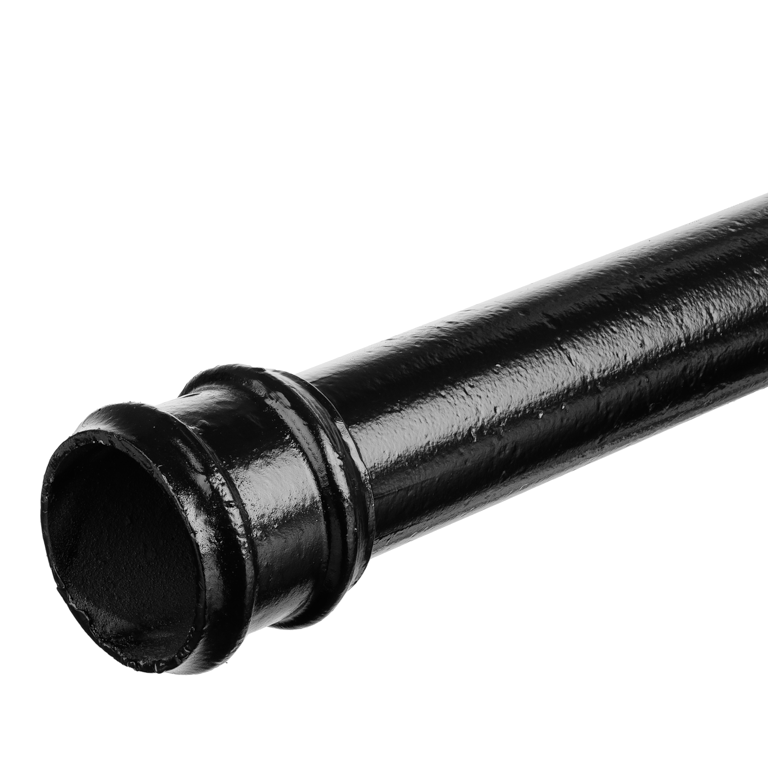 Cast Iron 4" Round Uneared Downpipe x 2ft Painted