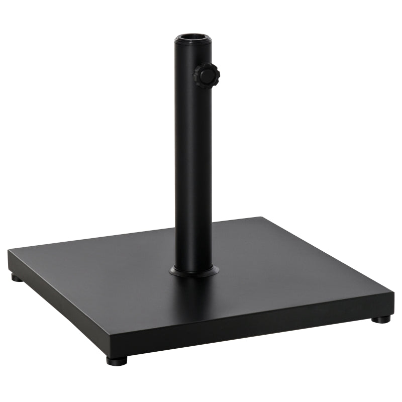 Adjustable Black Steel Square Parasol Stand Base for Garden Patio Umbrella