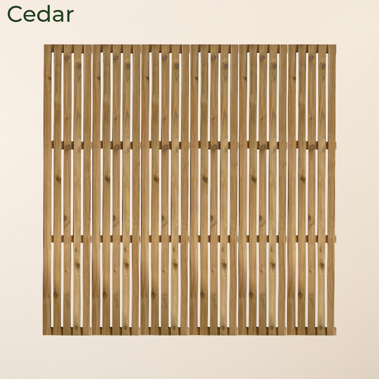 Cedar Larch Vertical Slatted Fence Panels – Premium Timber Privacy Screening Fence
