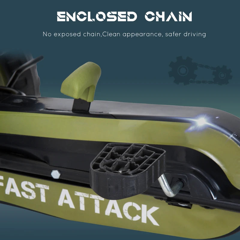 Kids Pedal Go Kart Racer with Braking System & Adjustable Seat - Green Ride-On Toy for Children