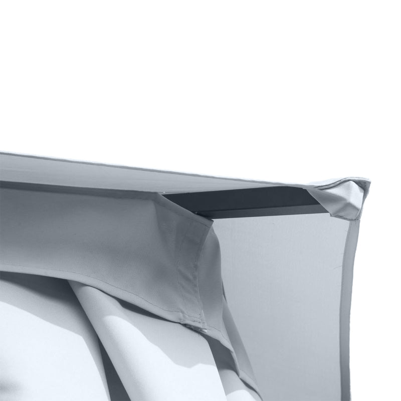 Grey 3m x 3m Hexagon Gazebo
