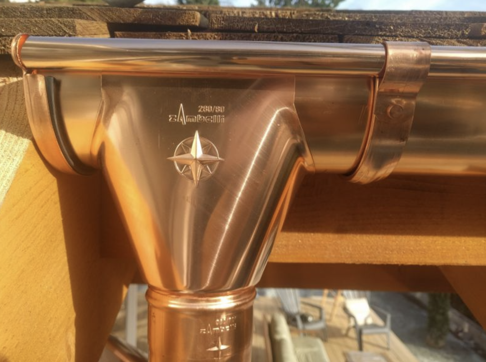 115mm Half Round Copper Gutter Length 3m