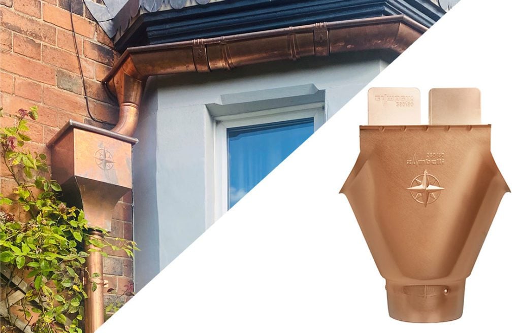 100mm Copper Ornate Hopper