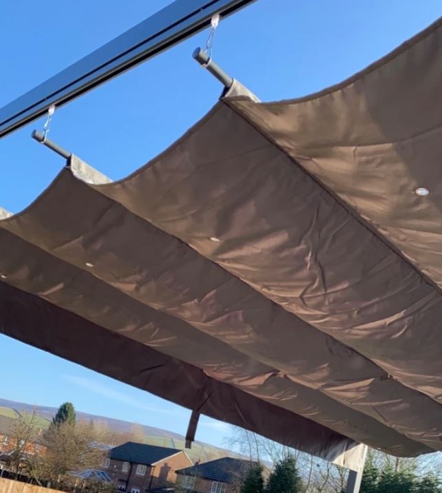 3m x 2m Grey Metal Pergola